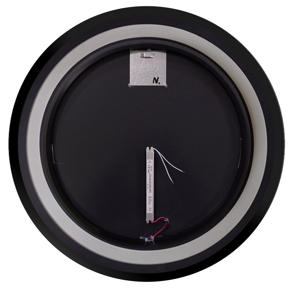 Apaļš LED spogulis Nemezis ar melnu rāmi 80 cm цена и информация | Vannas istabas spoguļi | 220.lv