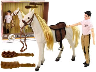 Balta zirga figūriņa ar piederumiem cena un informācija | Rotaļlietas meitenēm | 220.lv