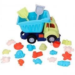 Smilšu komplekts ar automašīnu un veidnēm Woopie, 20 gab. cena un informācija | Ūdens, smilšu un pludmales rotaļlietas | 220.lv