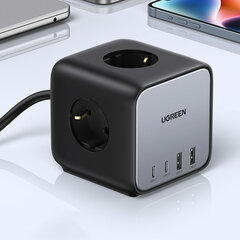 Ugreen CD268 3в1: удлинитель, концентратор и зарядное устройство USB, 65 Вт цена и информация | Зарядные устройства для телефонов | 220.lv