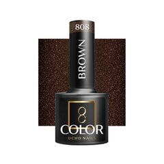 Гель для ногтей Ocho Nails Hybrid Brown 808 -5 г цена и информация | Лаки для ногтей, укрепители | 220.lv