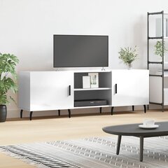 vidaXL TV skapītis, spīdīgi balts, 150x30x50 cm, inženierijas koks cena un informācija | TV galdiņi | 220.lv