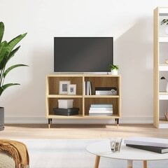 vidaXL TV skapītis, ozolkoka krāsa, 69,5x30x50 cm, inženierijas koks cena un informācija | TV galdiņi | 220.lv
