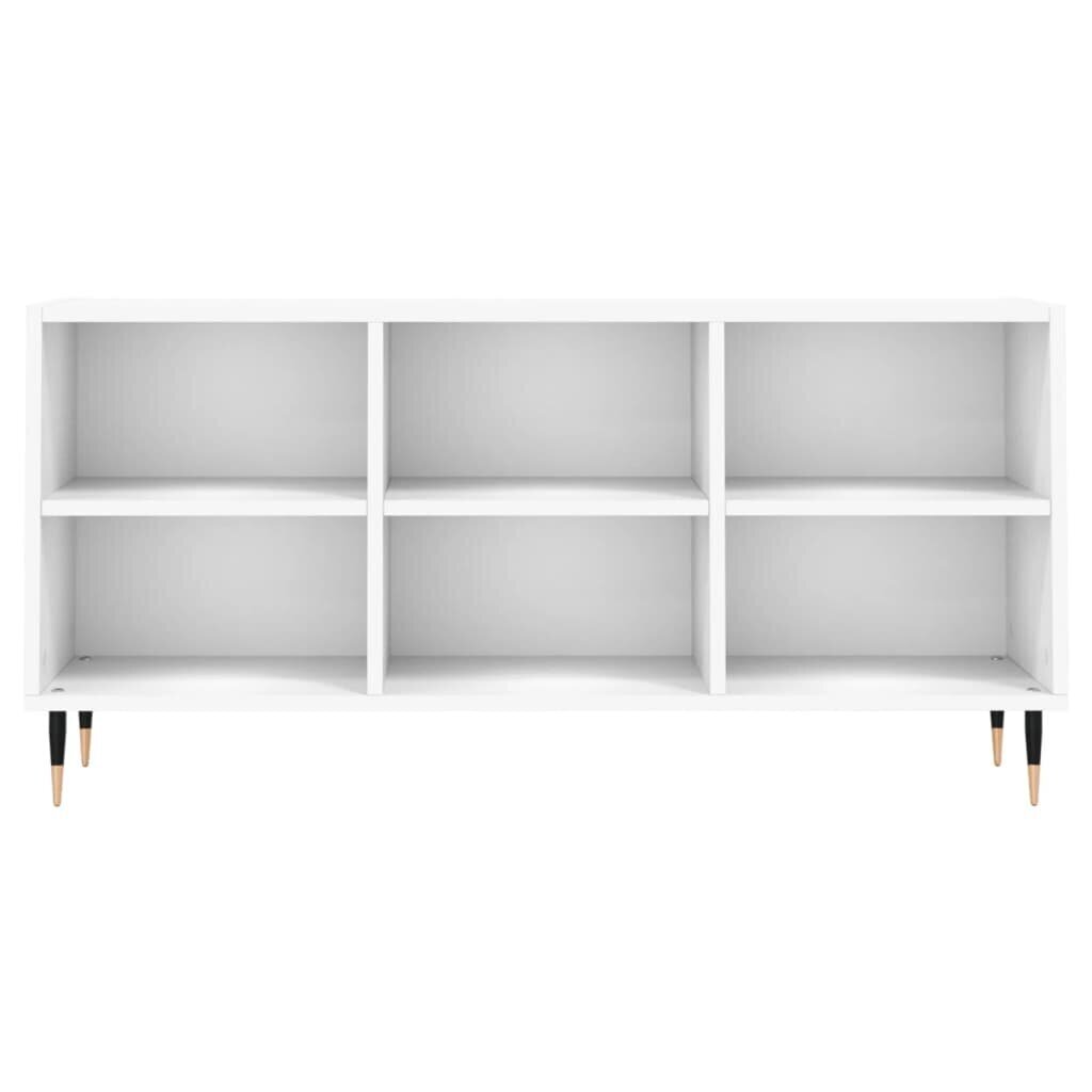 vidaXL TV plauktiņš, balts, 103,5x30x50 cm, inženierijas koks cena un informācija | TV galdiņi | 220.lv