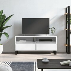 vidaXL TV skapītis, 100x34,5x44,5 cm, inženierijas koks, spīdīgi balts cena un informācija | TV galdiņi | 220.lv