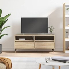 vidaXL TV skapītis, ozola krāsa, 100x34,5x44,5 cm, inženierijas koks cena un informācija | TV galdiņi | 220.lv