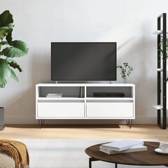 vidaXL TV skapītis, 100x34,5x44,5 cm, inženierijas koks, balts cena un informācija | TV galdiņi | 220.lv