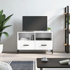 vidaXL TV skapītis, spīdīgi balts, 80x36x50 cm, inženierijas koks cena un informācija | TV galdiņi | 220.lv