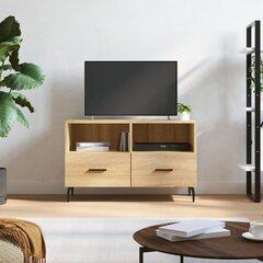 vidaXL TV skapītis, ozolkoka krāsa, 80x36x50 cm, inženierijas koks cena un informācija | TV galdiņi | 220.lv