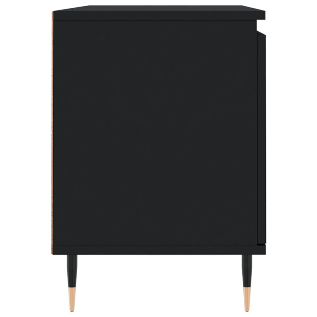 vidaXL TV skapītis, melns, 104x35x50 cm, inženierijas koks cena un informācija | TV galdiņi | 220.lv