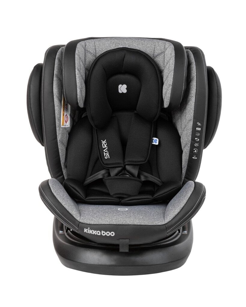 Autokrēsliņš Kikka Boo Stark Isofix, 0-36 kg, light grey cena un informācija | Autokrēsliņi | 220.lv