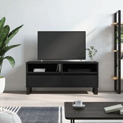 vidaXL TV skapītis, 100x34,5x44,5 cm, inženierijas koks, melns cena un informācija | TV galdiņi | 220.lv