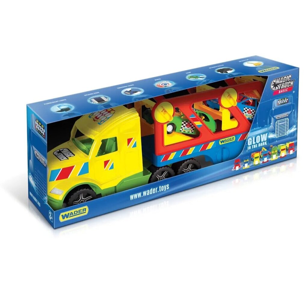 Pamata evakuators ar kupejas automašīnām Magic Truck cena un informācija | Rotaļlietas zēniem | 220.lv