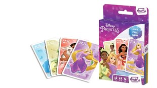 Kāršu spēle Shuffle Fun 4in1 Disney Princess cena un informācija | Galda spēles | 220.lv