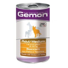 Gemon Dog Adult suņiem ar vistu un tītaru, 1.250kg цена и информация | Консервы для собак | 220.lv