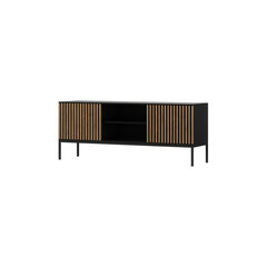 ТВ столик  Meorati, 150x40x60 см, коричневый/черный цена и информация | Тумбы под телевизор | 220.lv