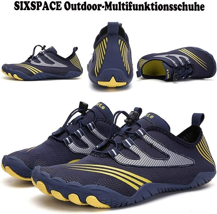 Pludmales apavi Sixspace, zils/dzeltens cena un informācija | Vīriešu iešļūcenes, čības, sandales | 220.lv