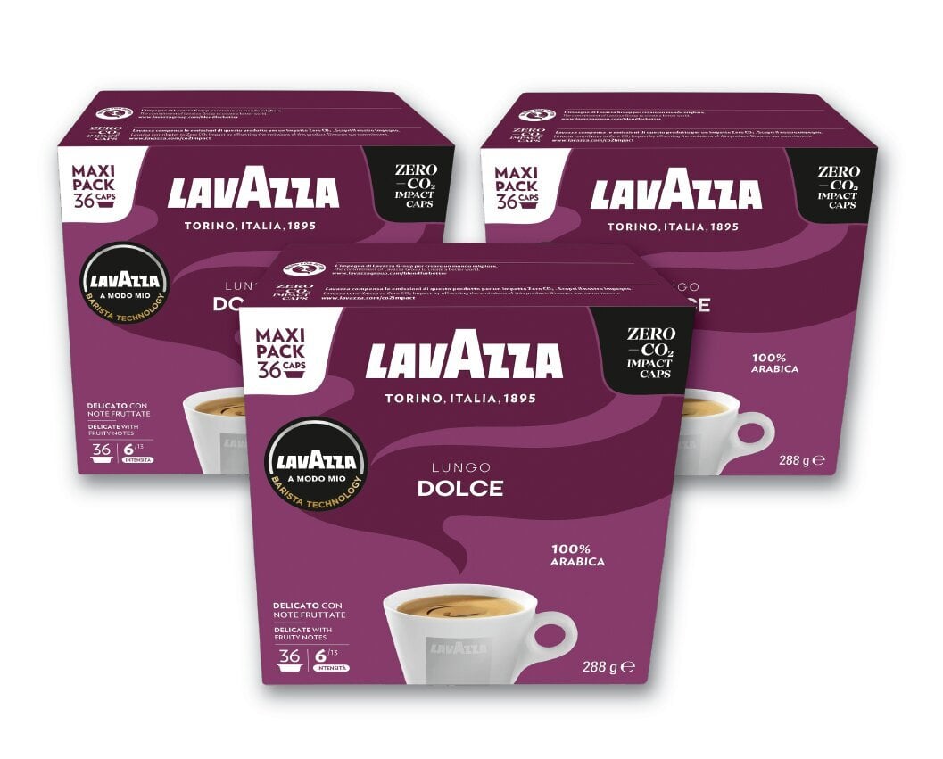 Kafijas kapsulas Lavazza A Modo Mio Lungo Dolce, 864g cena un informācija | Kafija, kakao | 220.lv