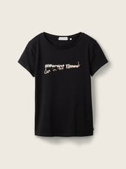 Tom Tailor t-krekls sievietēm 1038353*14482, melns cena un informācija | T-krekli sievietēm | 220.lv