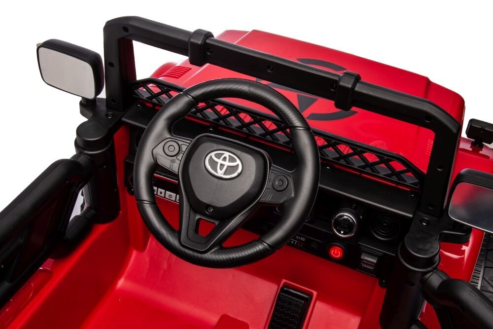 Auto akumulators, Toyota FJ, 4x4, sarkans cena un informācija | Bērnu elektroauto | 220.lv