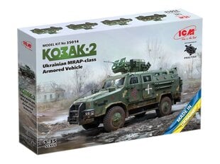 Līmējošais modelis ICM 35014 Ukrainian MRAP-class Armored Vehicle Kozak-2 1/35 cena un informācija | Līmējamie modeļi | 220.lv