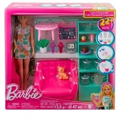 Lelle Barbie komplektā ar mājīgo kafeinīcu cena un informācija | Rotaļlietas meitenēm | 220.lv