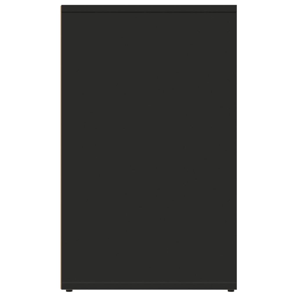 vidaXL kosmētikas plaukts, melns, 80x40x65 cm, inženierijas koks cena un informācija | Skapīši viesistabai | 220.lv