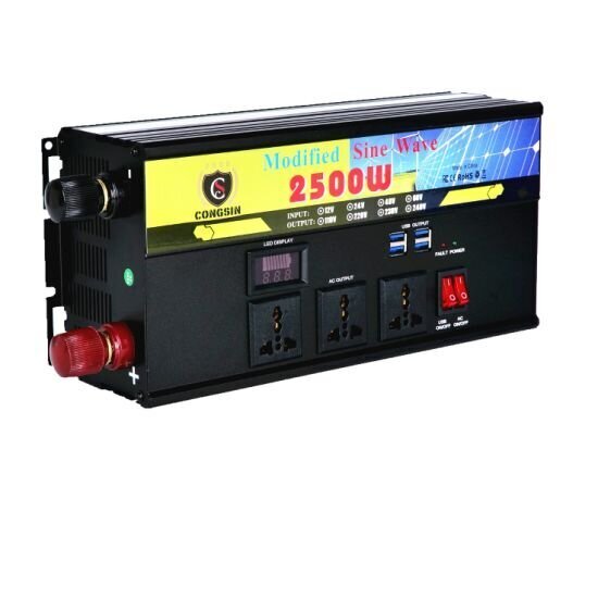Sprieguma pārveidotājs Powermax 24V DC/ 220V, AC 2500W цена и информация | Sprieguma pārveidotāji | 220.lv