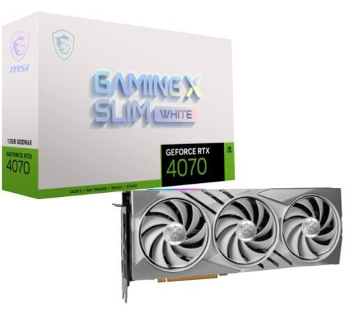 MSI GeForce RTX 4070 Gaming X Slim White cena un informācija | Videokartes (GPU) | 220.lv