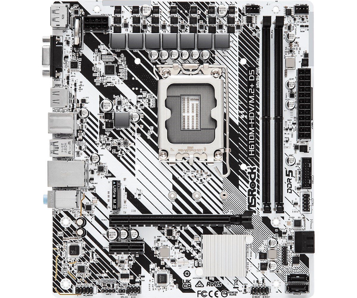 ASRock H610M-HDV/M.2+ D5 cena un informācija | Mātesplates | 220.lv