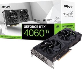 PNY GeForce RTX 4060 Ti Verto Dual Fan (VCG4060T16DFXPB1) cena un informācija | Videokartes (GPU) | 220.lv