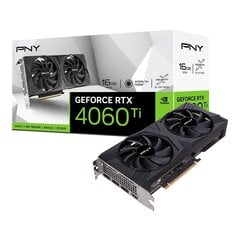 PNY GeForce RTX 4060 Ti OC Verto Dual Fan (VCG4060T16DFXPB1-E) цена и информация | Видеокарты (GPU) | 220.lv