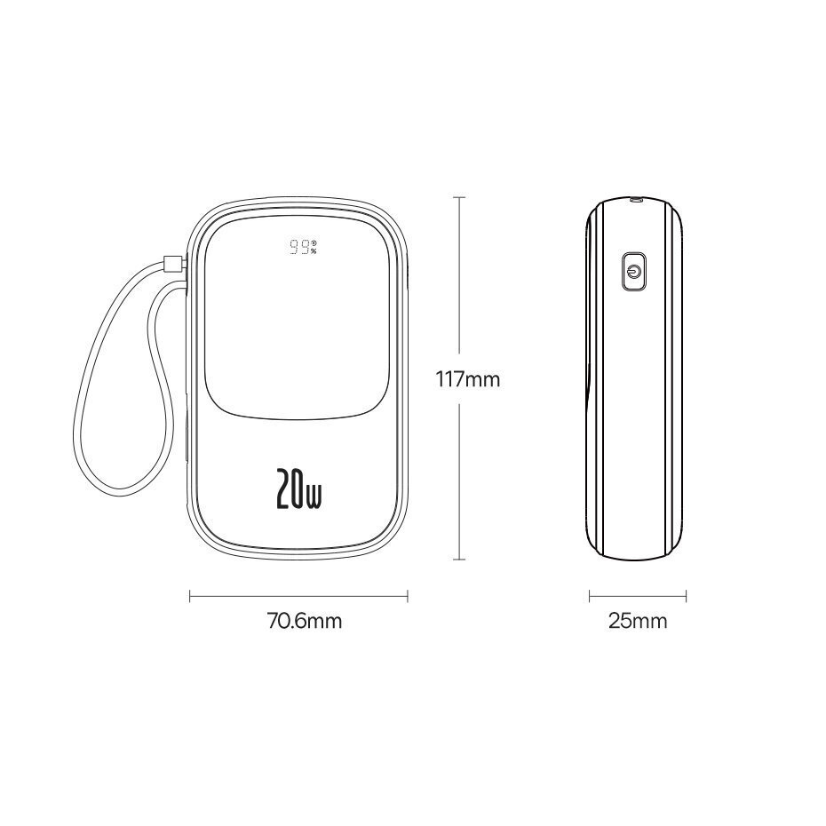 Baseus Qpow Pro Overseas Edition 10000mAh cena un informācija | Lādētāji-akumulatori (Power bank) | 220.lv