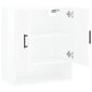 vidaXL sienas skapītis, spīdīgi balts, 60x31x70 cm, inženierijas koks cena un informācija | Skapīši viesistabai | 220.lv