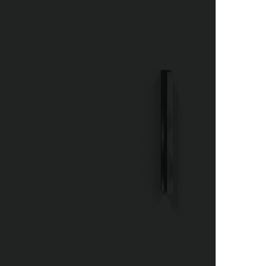 vidaXL sienas skapītis, melns, 60x31x60 cm, inženierijas koks cena un informācija | Skapīši viesistabai | 220.lv
