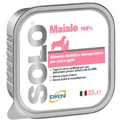 DRN Solo Maiale ar cūkgaļu, 300 g cena un informācija | Konservi suņiem | 220.lv