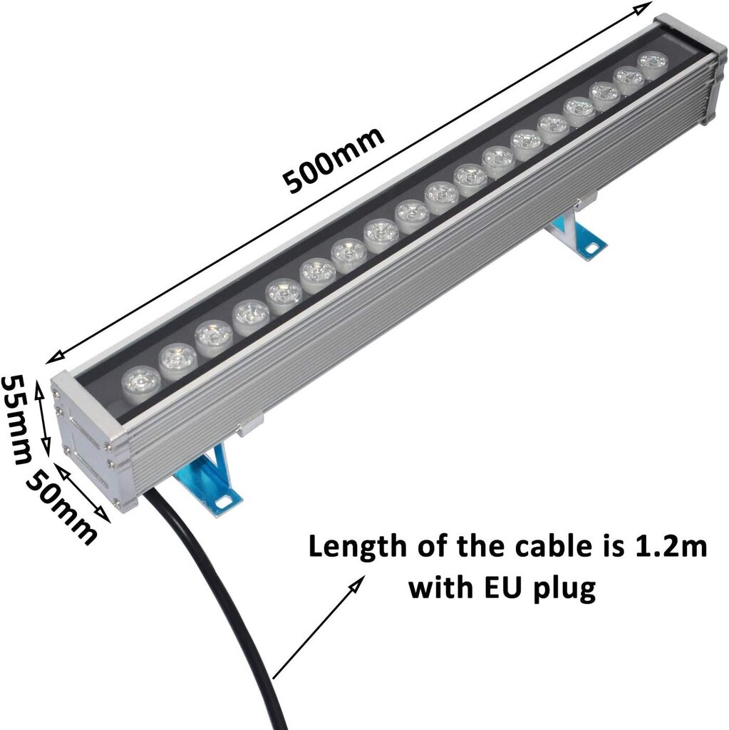 Enerģijas taupīšanas sienas lampa RSN LED, vācu spraudnis, 18W, 230V, IP65 cena un informācija | Sienas lampas | 220.lv
