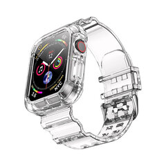Противоударный чехол-ремешок Jelly Crystal для Apple Watch 44 мм, прозрачный цена и информация | Аксессуары для смарт-часов и браслетов | 220.lv