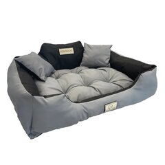 Лежак KingDog, 45x115 см, серый/черный цена и информация | Лежаки, домики | 220.lv