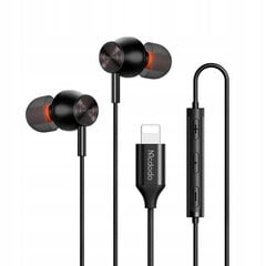 Наушники Mcdodo с микрофоном Lightning in-ear, черный цена и информация | Наушники | 220.lv