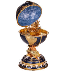 Dārglietu kastīte Globuss ar kuģi Danila-Souvenirs, zils cena un informācija | Citas oriģinālas dāvanas | 220.lv