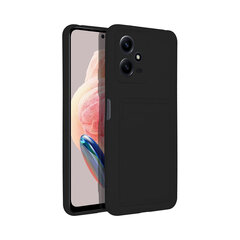 Forcell CARD apvalks priekš Xiaomi Redmi Note 12 5G (6,67″) - Melns cena un informācija | Telefonu vāciņi, maciņi | 220.lv