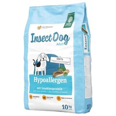 Корм для чувствительных собак Green Petfood InsectDog Hypoallergen 10 кг цена и информация | Сухой корм для собак | 220.lv