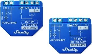Wi-Fi / Bluetooth реле для умного дома Shelly Plus 1 WLAN Switch 2 Series Pack цена и информация | Электрические выключатели, розетки | 220.lv
