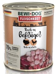 Bewi Dog suņiem ar mājputnu gaļu, 800 g × 6 gab cena un informācija | Konservi suņiem | 220.lv