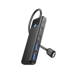 Orico Hub 4in1 PAPW2AC-C3-015-BK-EP cena un informācija | Adapteri un USB centrmezgli | 220.lv