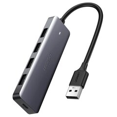 Адаптер 4в1 UGREEN USB Hub to 4x USB 3.0 + USB-C (серый) цена и информация | Адаптеры и USB разветвители | 220.lv