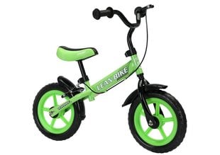 Lean Toys Mario līdzsvara velosipēds, zaļš цена и информация | Балансировочные велосипеды | 220.lv