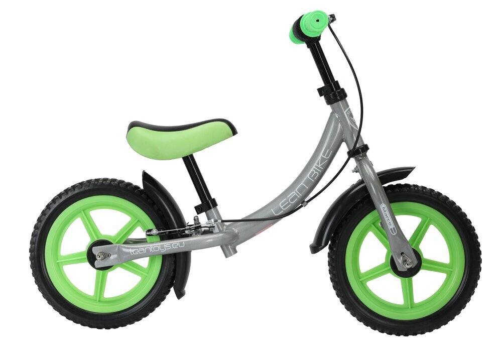 Lean Toys Marko līdzsvara velosipēds, zaļš cena un informācija | Balansa velosipēdi | 220.lv