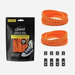 Эластичные шнурки Xpand No-Tie Neon Orange Reflective цена и информация | Для ухода за обувью и одеждой | 220.lv